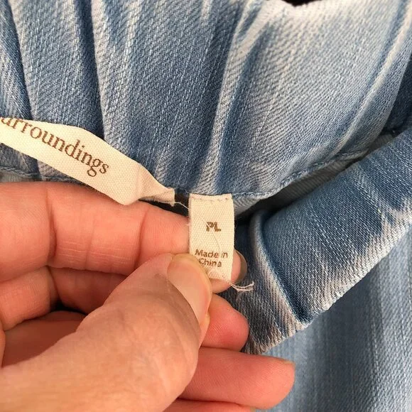 SOFT SURROUNDINGS Stretch Cotton Metro legging jeans jegging light L petite PL - Picture 4 of 8